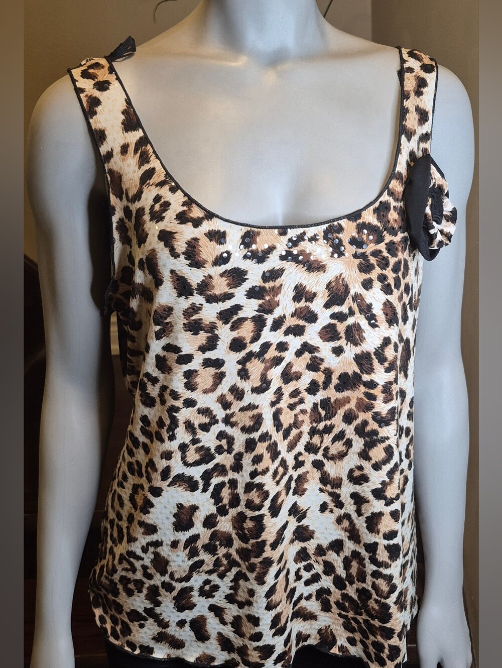 Leopard-Print Scoop Neck Camisole in Brown - Picture 13 of 16